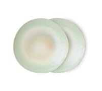 HKliving Assiette 70's Ø27.5cm 2 pièces Palms