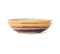 HKliving Bol 70's curry 21.7x21 cm Lot de 2 Hibiscus