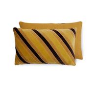 HKliving Coussin en velours Striped 30x50 cm Honey