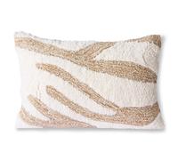 HKliving Coussin Fluffy 35x55 cm Blanc-beige