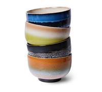 HKliving Lot de 4 bols 70's Ø13.5 cm Groovy