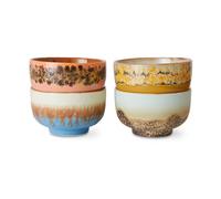HKliving Lot de 4 bols 70's Ø13.5 cm Seabreeze