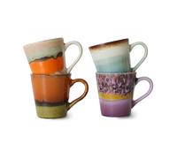 HKliving Lot de 4 tasses à espresso 70's Retro