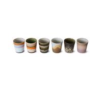 HKliving Mug 70’s lot de 6 Elements
