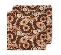 HKliving Serviette en coton Floral 30x30 cm. lot de 2 Vintage
