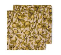 HKliving Serviette en coton Mediterranean 30x30 cm. lot de 2 Olive
