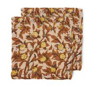 HKliving Serviette en coton Mediterranean 30x30 cm. lot de 2 Tangerine