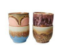 HKliving Tasse 70's 25 cl lot de 4 Lagoon