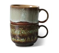 HKliving Tasse à thé 70's 42.5 cl. 2 pièces Odyssey