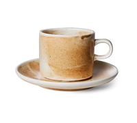 HKliving Tasse avec soucoupe Home Chef 22 cl Rustic cream-brown