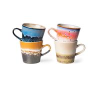 HKliving Tasses 70's Americano en céramique 26 cl lot de 4 Pegasus