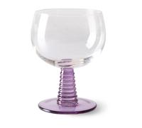 HKliving Verre à vin bas Swirl Purple