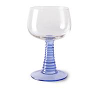 HKliving Verre à vin haut Swirl Blue