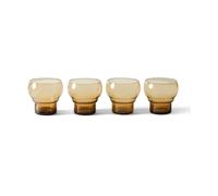 HKliving Verre Bulb 70's 27 cl lot de 4 Amber