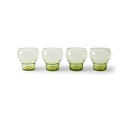 HKliving Verre Bulb 70's 27 cl lot de 4 Mint green