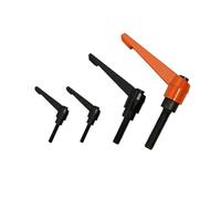 HKSDKABOP Poignées à levier de serrage réglables en acier au carbone | Scénario d'utilisation multicolore M4-M16 longueur 10-100 mm : équipement de machines(Orange,KTDM-M8-16)