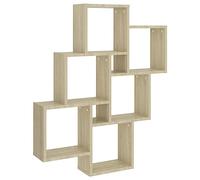 HKTMGDNG Étagère murale cubique en chêne Sonoma 78 x 15 x 93 cm | Étagère suspendue ouverte pour salon et chambre à coucher, capacité de charge de 40 kg, surface facile d'entretien