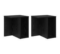HKTMGDNG Lot de 2 tables d'appoint pour chambre à coucher et salon, table | Dispose d'une étagère de rangement ouverte, mesurant 37 x 32 x 40 cm, idéale pour les tables de chevet de chambre ou le salon