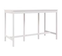 HKTMGDNG Table de bar blanche 180 x 80 x 110 cm en pin massif