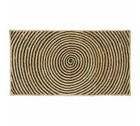 HKTMGDNG Tapis rectangulaire en jute noir 60 x 110 cm | Tapis de couloir en fibre naturelle tissée à la main en jute pour chambre à coucher, entrée et salon.