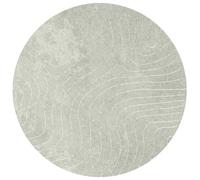 HKTMGDNG Tapis rond Palmeras Ø 120 cm polyester vert | Tapis de sol élégant pour chambre à coucher, salon et terrasse. Facile d'entretien, antidérapant et agréablement silencieux
