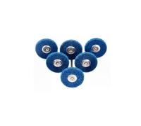HKVTVCYPYA 6 pièces Mini brosse roue Abrasive Nylon Fiber meulage tête de ponçage 1pc 3mm tige polissage outils de polissage(120 blue-2.35mm Rod)
