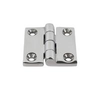 HKVTVCYPYA Charnière à bout en acier inoxydable, 38/40/50mm, en fonte solide avec 4 trous, moulage carré, vernis miroir robuste, 1 pièce(38-38-4mm)