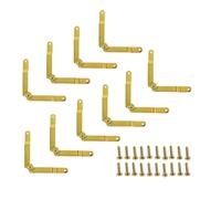 HKVTVCYPYA Charnières de Support de couvercle en métal, 10 pièces, trépied de positionnement pliable, boîtier en bois Antique, Support de matériel mobile d'angle