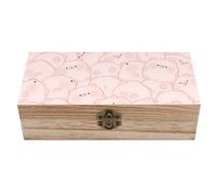 HLBSDM Boîte de rangement en bois Wolf avec couvercle à charnière, coffret cadeau vintage en bois naturel, boîte à bijoux décorative rustique, 20 cm L x 10 cm l x 6 cm H