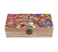 HLBSDM Boîte de rangement en bois Wolf avec couvercle à charnière, coffret cadeau vintage en bois naturel, boîte à bijoux décorative rustique, 20 cm L x 10 cm l x 6 cm H
