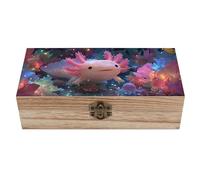 HLBSDM Boîte de rangement en bois Wolf avec couvercle à charnière, coffret cadeau vintage en bois naturel, boîte à bijoux décorative rustique, 20 cm L x 10 cm l x 6 cm H