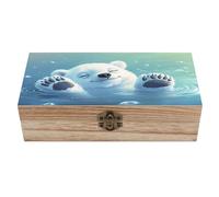 HLBSDM Boîte de rangement en bois Wolf avec couvercle à charnière, coffret cadeau vintage en bois naturel, boîte à bijoux décorative rustique, 20 cm L x 10 cm l x 6 cm H