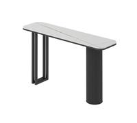 HLDJYLZS Table Console en Pierre Frittée, Cadre en Acier au Carbone | Pierre frittée, acier au carbone, style italien moderne, design gain de place, entrée, couloir, salon