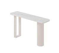 HLDJYLZS Table Console en Pierre Frittée, Cadre en Acier au Carbone | Pierre frittée, acier au carbone, style italien moderne, design gain de place, entrée, couloir, salon