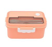HLHLH Récipient Alimentaire En Plastique Résistant À La Chaleur, Boîte Déjeuner Bento De 1500 Ml, Portable Avec Poignée, Étanche, Compartimenté for Enfants, Adolescents Et Adultes(Tender Pink)