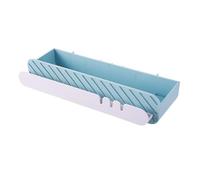 HLHLOP777 Étagère de douche Étagère de douche en plastique sans perçage, organiseur mural autocollant, bleu/rose Étagères flottantes(Blue)