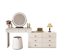 HLHLOP777 Tabouret de Coiffeuse Crémeux Vanity Table Rangement Commode Cabinet Compact Maquillage Bureau Chambre à Coucher Meubles