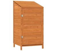hliofuir Abri de jardin en bois massif de sapin marron 55 x 52 x 112 cm | Armoire compacte en bois de sapin pour jardin et balcon, offre un rangement structuré pour les ustensiles et les outils de