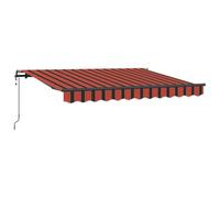 hliofuir Auvent rétractable 250 x 200 cm pour terrasse et jardin, store à bras articulé avec cadre en aluminium, haut-parleur d'ombrage flexible pour extérieur, orange anthracite