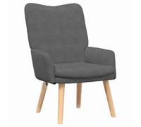 hliofuir Fauteuil relax gris foncé 63 x 67 x 94 cm en tissu avec pieds en caoutchouc en bois massif, accoudoirs en peluche, design compact moderne, durabilité confortable pour salon, bureau, chambre à