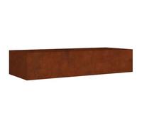 hliofuir Jardinière surélevée en acier Corten 200 x 80 x 40 cm | Jardinière sans sol en acier Corten résistant aux intempéries pour balcon, terrasse et jardin, idéal pour les herbes et les