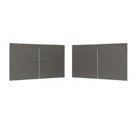 hliofuir Lot de 2 panneaux latéraux Anthracite 400 x 195 cm | Protection visuelle et coupe-vent pratique pour le jardin et la terrasse : 2 panneaux latéraux avec fenêtres et fermeture