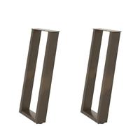 hliofuir Lot de 2 pieds de table console en métal en forme de U - 38 x 73 | Protecteurs de sol réglables en hauteur pour sols irréguliers dans le salon, matériel de montage inclus et inclinaison stable
