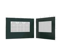 hliofuir Lot de 2 tentes de fête - Parois latérales - Avec fenêtre - PE | Paravent pratique en polyéthylène résistant avec fenêtres transparentes pour une atmosphère lumineuse dans le jardin et sur