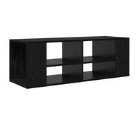 hliofuir Meuble TV bas suspendu - 102 x 35 x 35 cm - Noir - Aspect chêne | Meuble média flottant pour salon et chambre à coucher avec étagères ouvertes pour récepteurs et consoles.