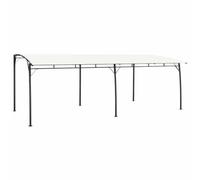 hliofuir Pergola - 6 x 3 x 2,55 m - En acier - Crème | Structure robuste en acier revêtu par pulvérisation avec toit en tissu pour donner de l'ombre dans le jardin