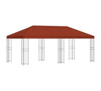 hliofuir Tonnelle de jardin 6 x 3 m avec parois latérales en filet, couleur terre cuite