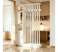 HLTQL Cloison Amovible sans Percage Séparateur De Pièce Clair,202x120x24cm | Meuble Separation De Piece Avec Rangement Séparateur Pièce Chambre Intérieur Bois Claustra Etagere,202x120x24cm