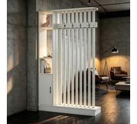 HLTQL Cloison De Separation Bureau Meuble Separation De Piece,202x120x24cm | Séparateur De Pièce Cloison Separation Interieur Amovible Sans Percage Claustra Intérieur Bois Meuble Piece,202x120x24cm