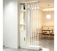 HLTQL Cloison Separation De Pieces À Vivre en Bois Room Divider,202x80x24cm | Separation De Piece Intérieur Sans Percage Meuble Amovible Claustra Bois Séparation Avec Etagere,202x80x24cm